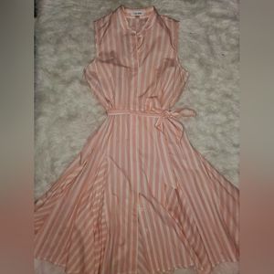 Asymmetrical Striped Calvin Klein Dress